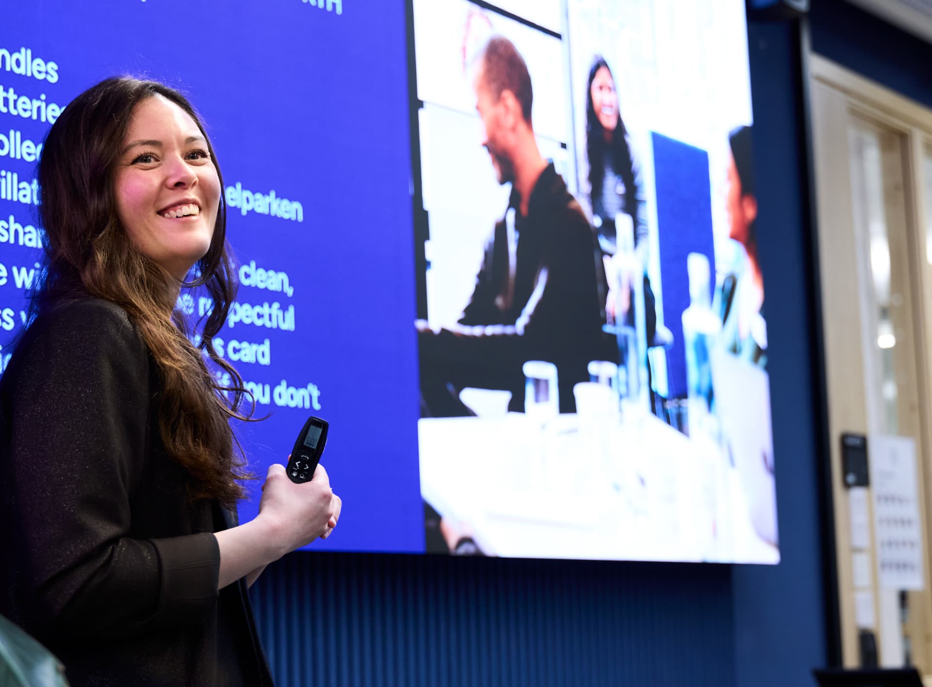 A founder presenting at the KTH Innovation Launch kickoff